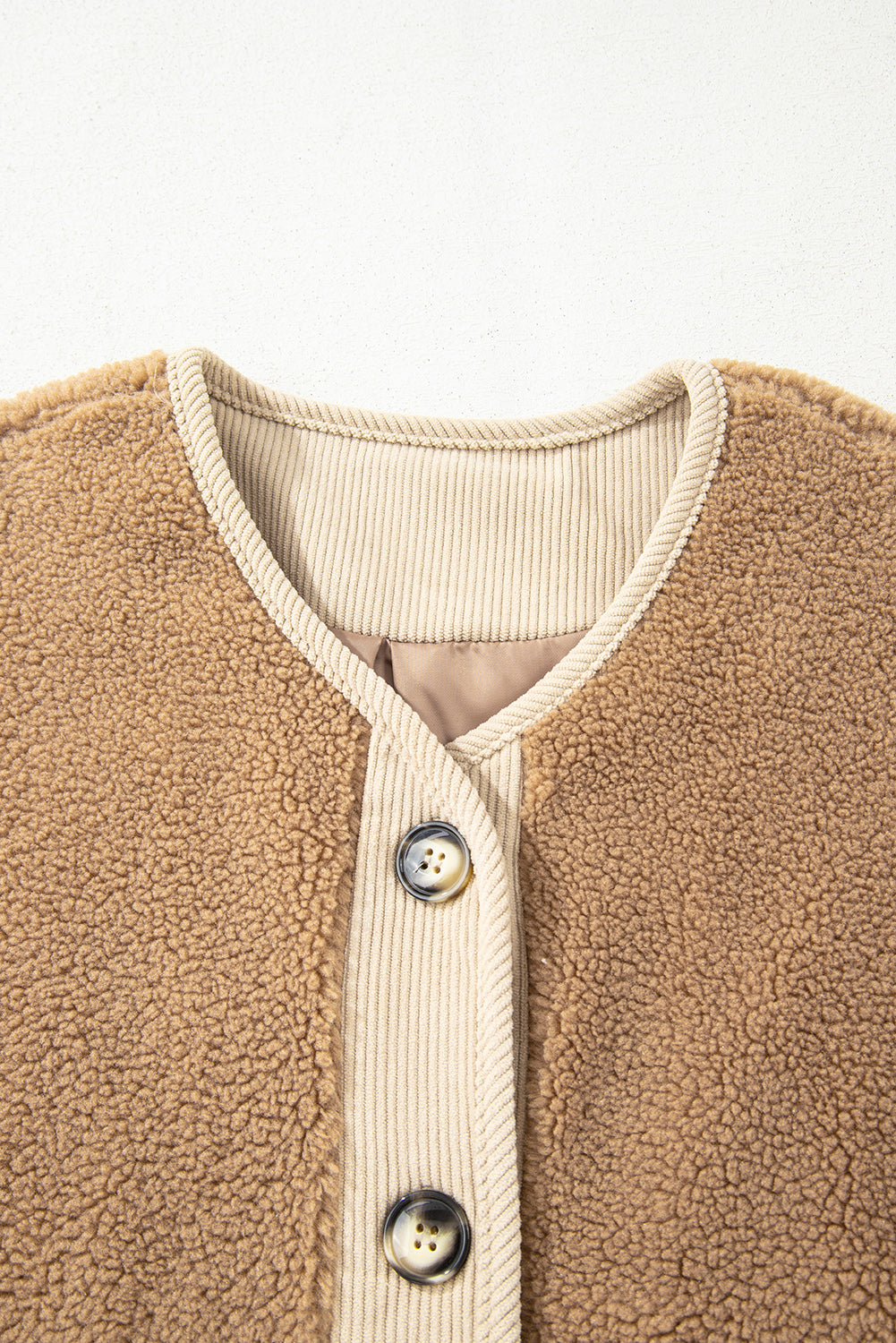 Lilisha Corduroy Edge Patchwork Jacket