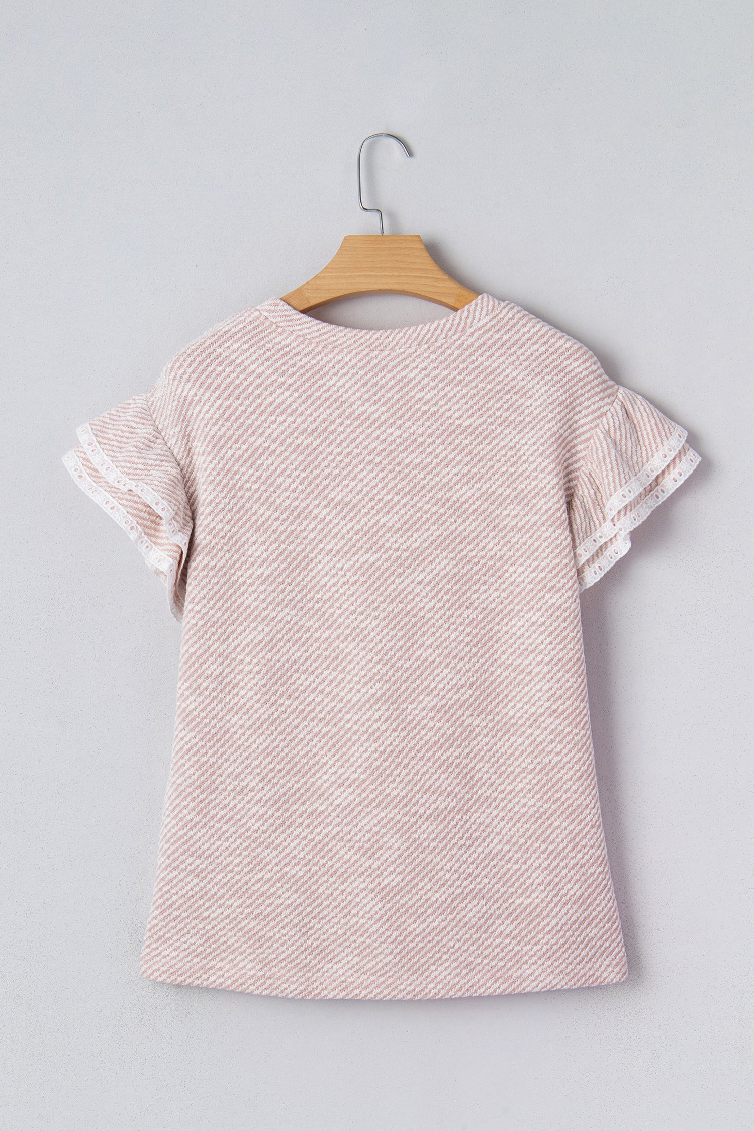 Amanda Ruffled Short Sleeve Blouse
