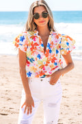 Chelsea Floral Bouquet Flutter Top