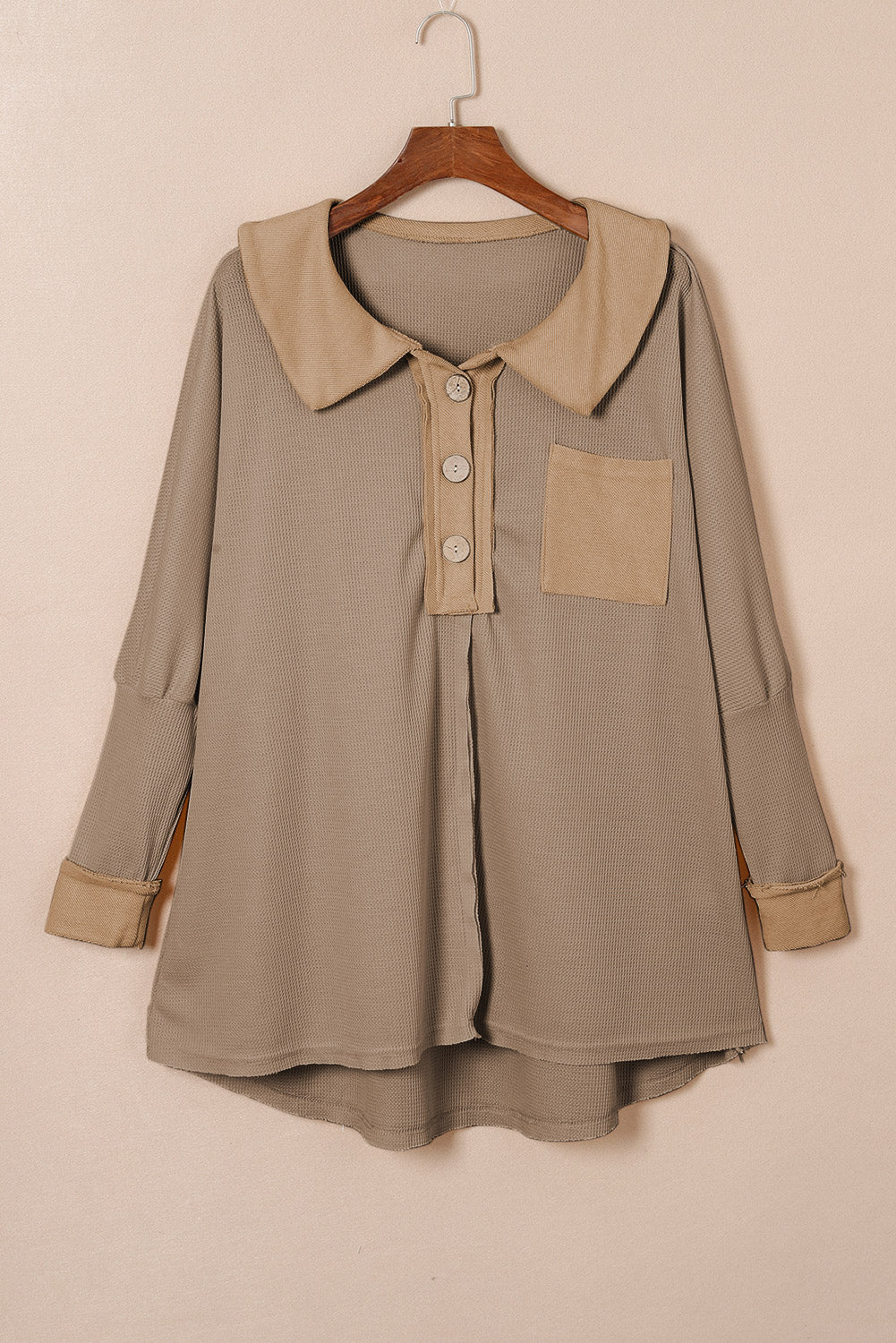 Bianca Waffle Knit Long Sleeve Top