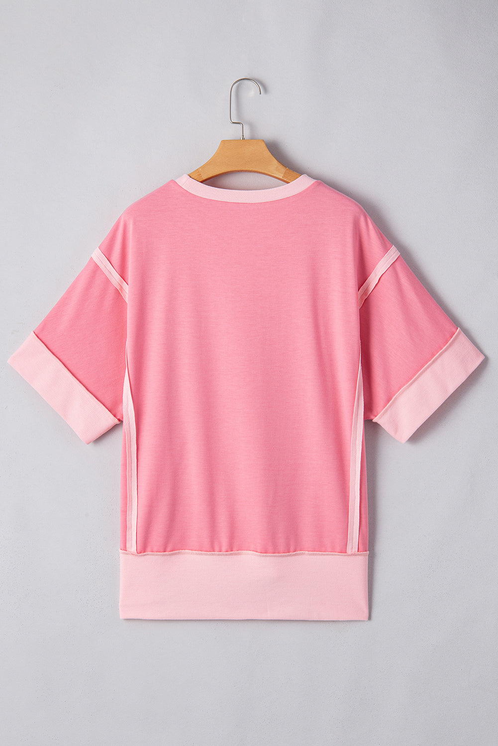Katie Raw Seam High Low Side Split Top
