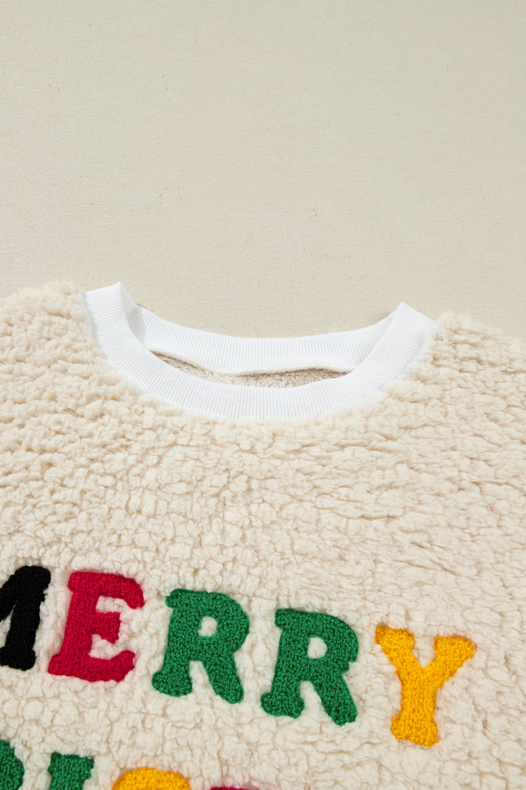 Ensley Christmas Embroidered Sherpa Pullover