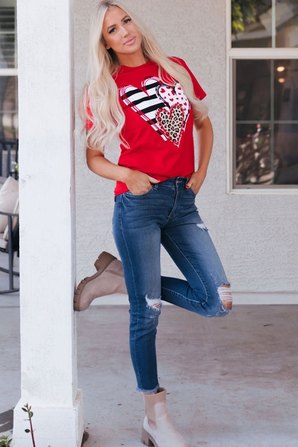 Brynleigh Shaped Print T Shirt