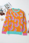 Sophia Colorblock Ribbed Edge Sweater