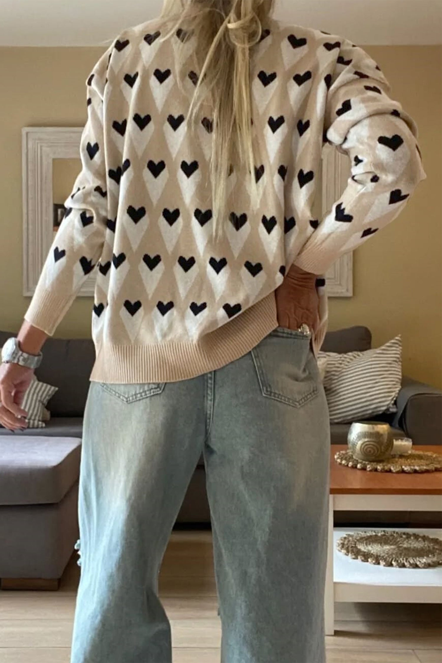 Aspyn Ribbed Trim Loose Sweater