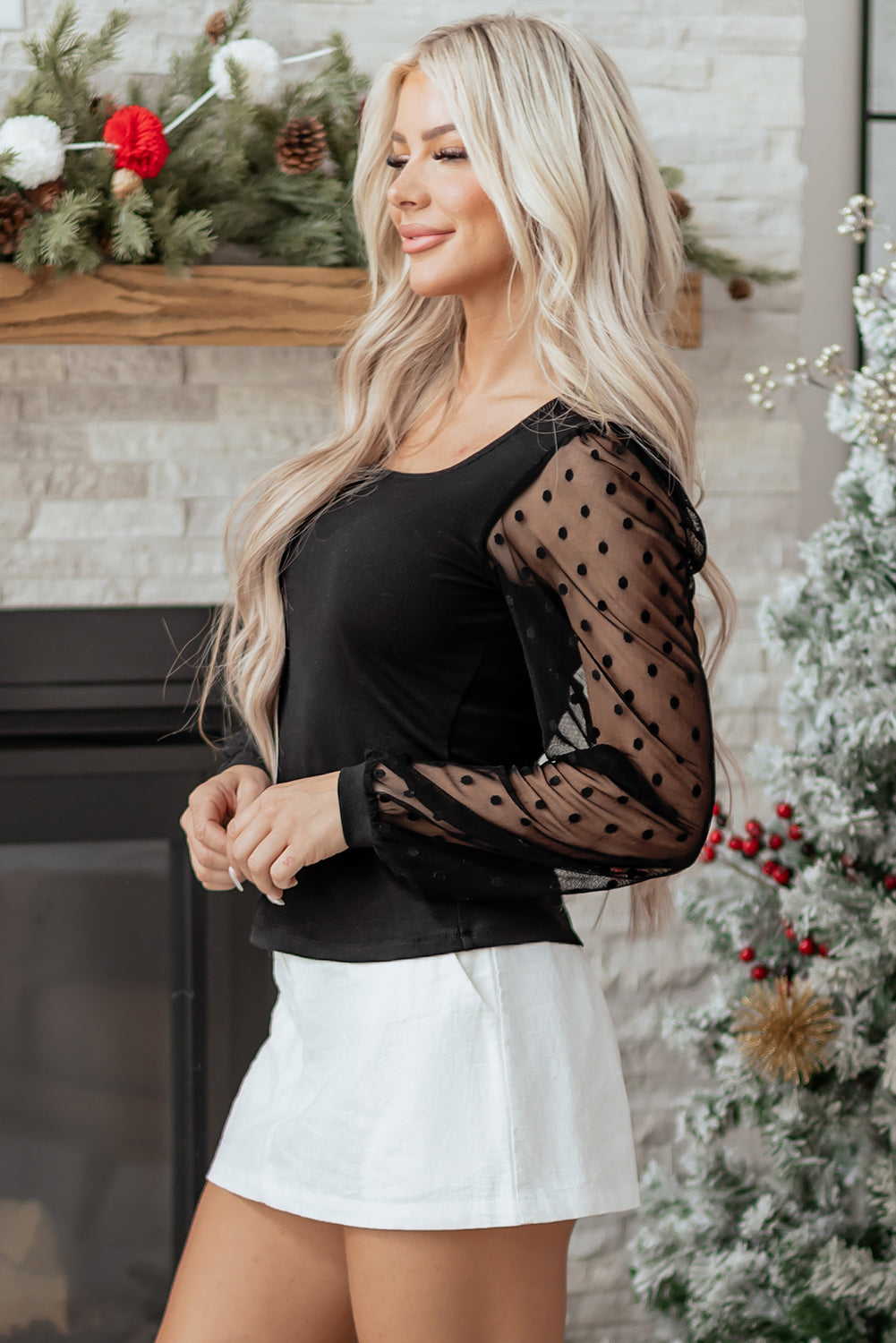 Paulina Ribbed Square Slim Top