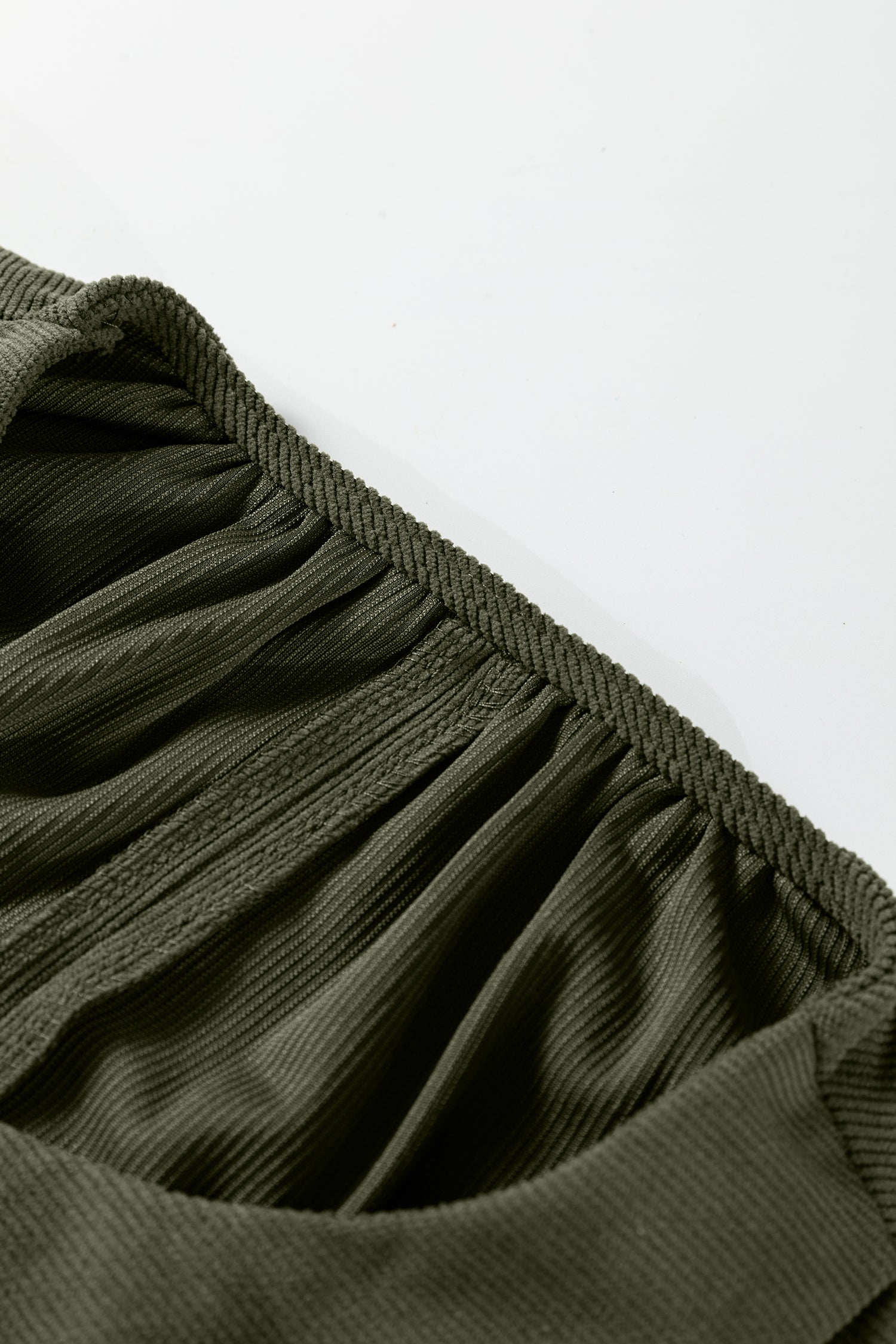 Michelle Pleated Corduroy Mini Dress