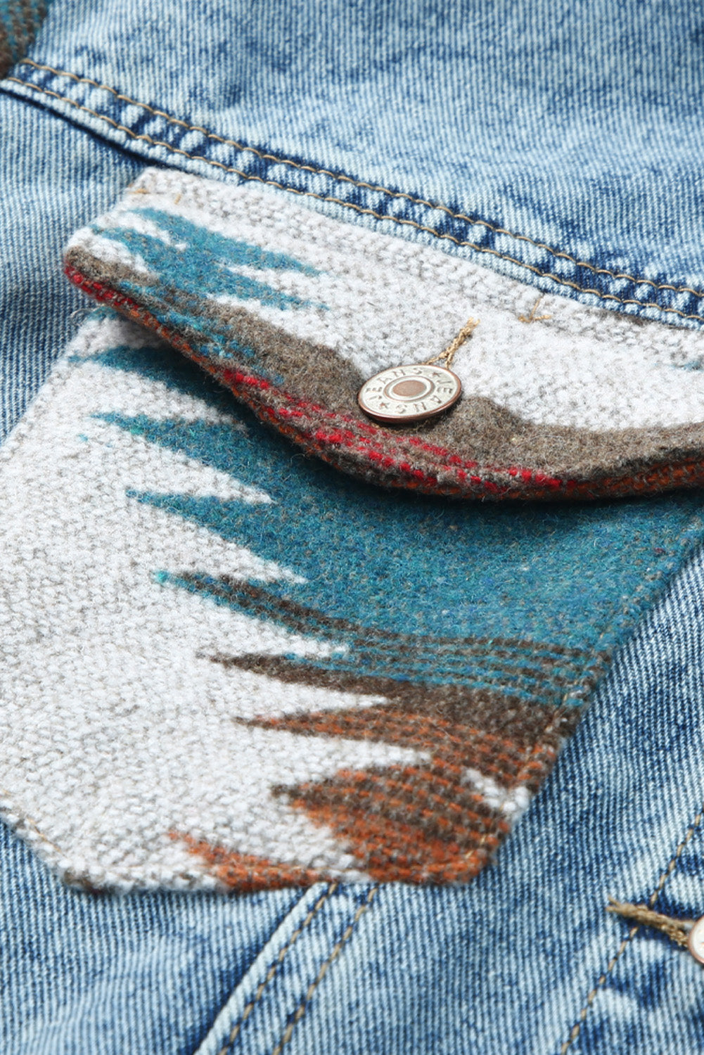 Emily Print Frayed Hem Jacket