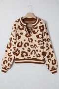June Printed Knit Casual Sweater