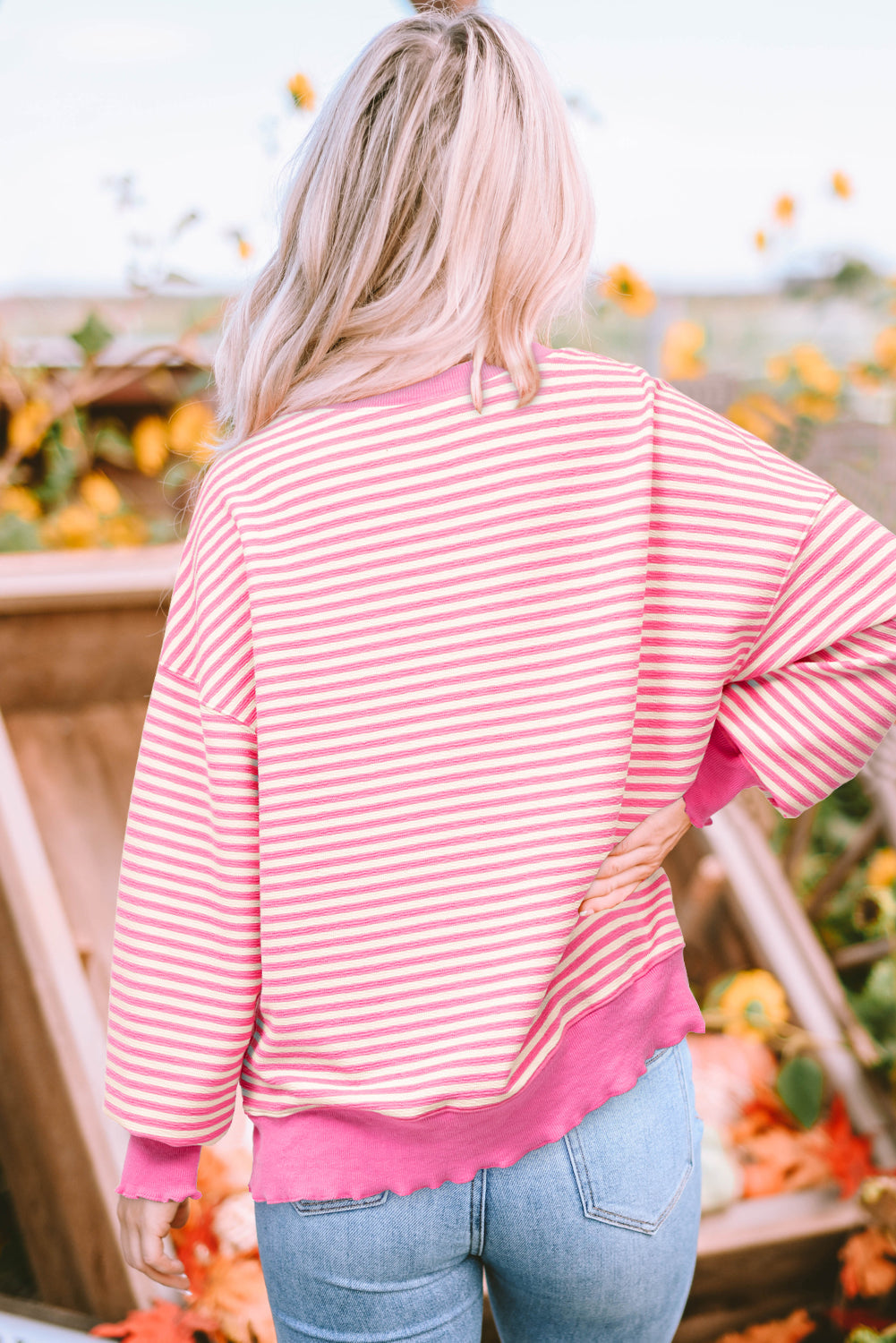 Eliana Loose Drop Shoulder Long Sleeve Top
