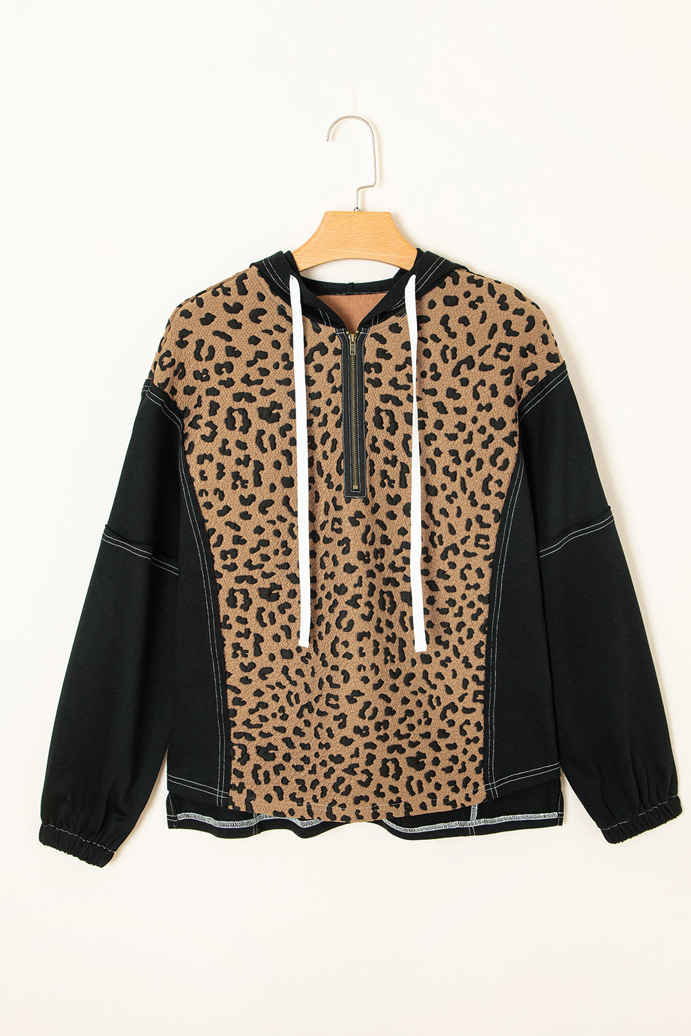 Monanaya Cuff Quarter Zip Hoodie