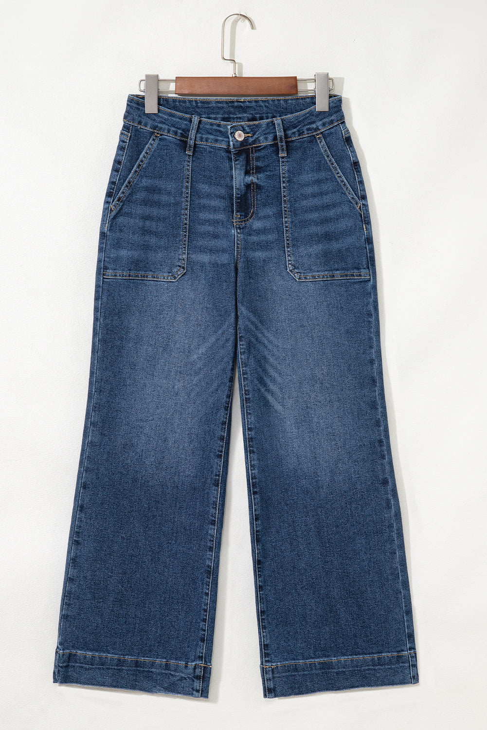 Courtney Cropped High Rise Wide Leg Jeans